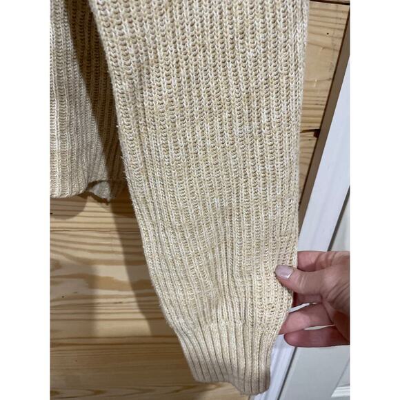 Urban Outfitters Preppy Academia BDG Cropped Tan Button Down Cardigan, S - Picture 4 of 5